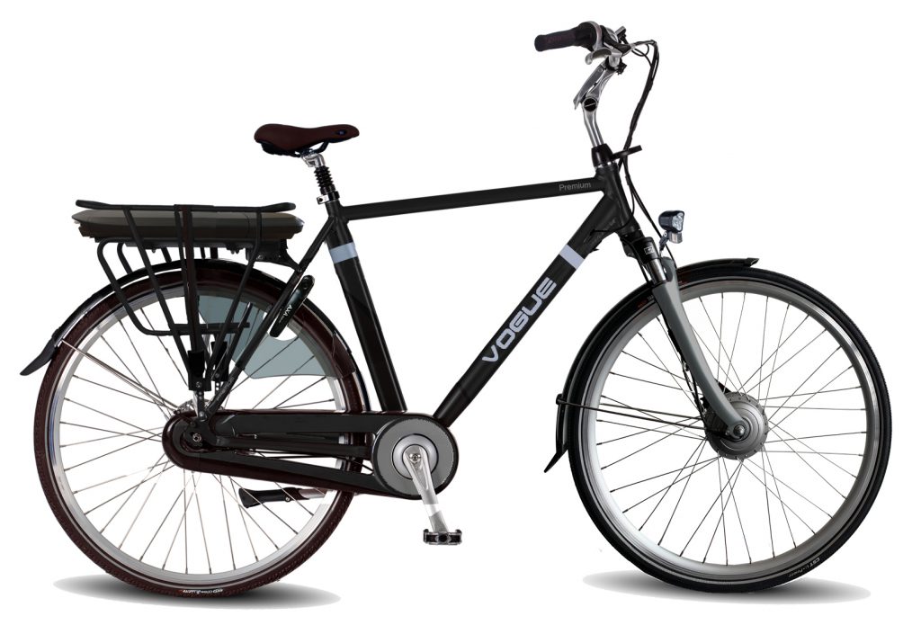 Vogue Premium Herenfiets 2020 zwart Voorwielmotor Framemaat 56cm 13V