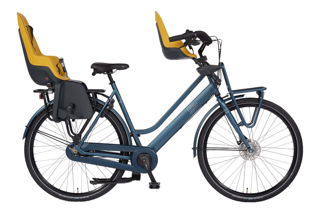 BSP La Dolce Vita moederfiets azure blue mat met zitjes