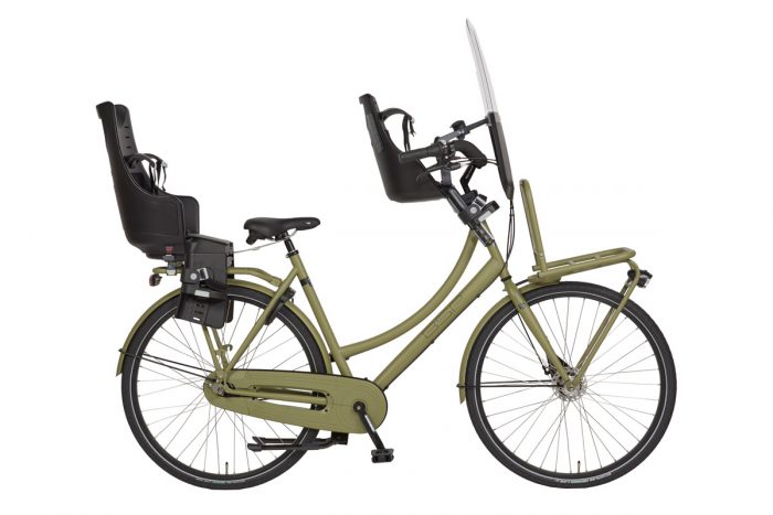 BSP La Scala Moederfiets camo green mat met zitjes