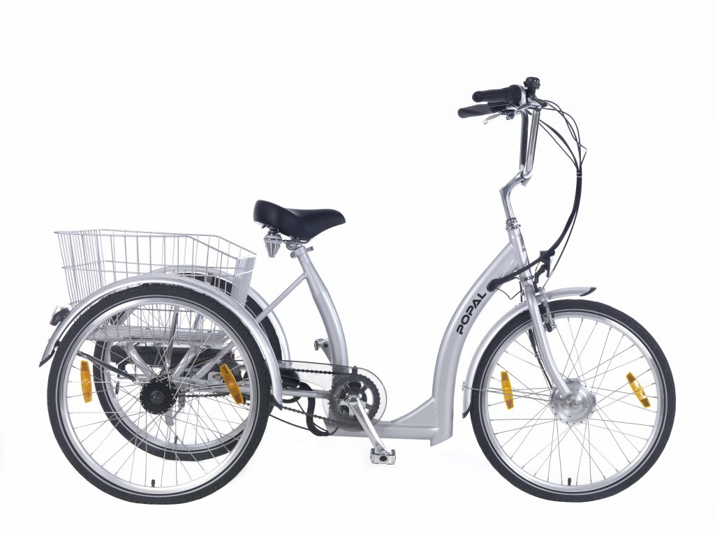 Brullen waarschijnlijk Wees Popal Elektrische E-Luxe Driewieler fiets 24 inch Zilver - Fietshemel Edam