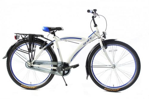 Static Alpha Jongensfiets 24 en 26 Inch wit blauw