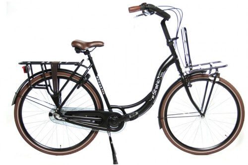 Static-Queen-Moederfiets-28-inch-Mat-zwart-Voordrager-500x333