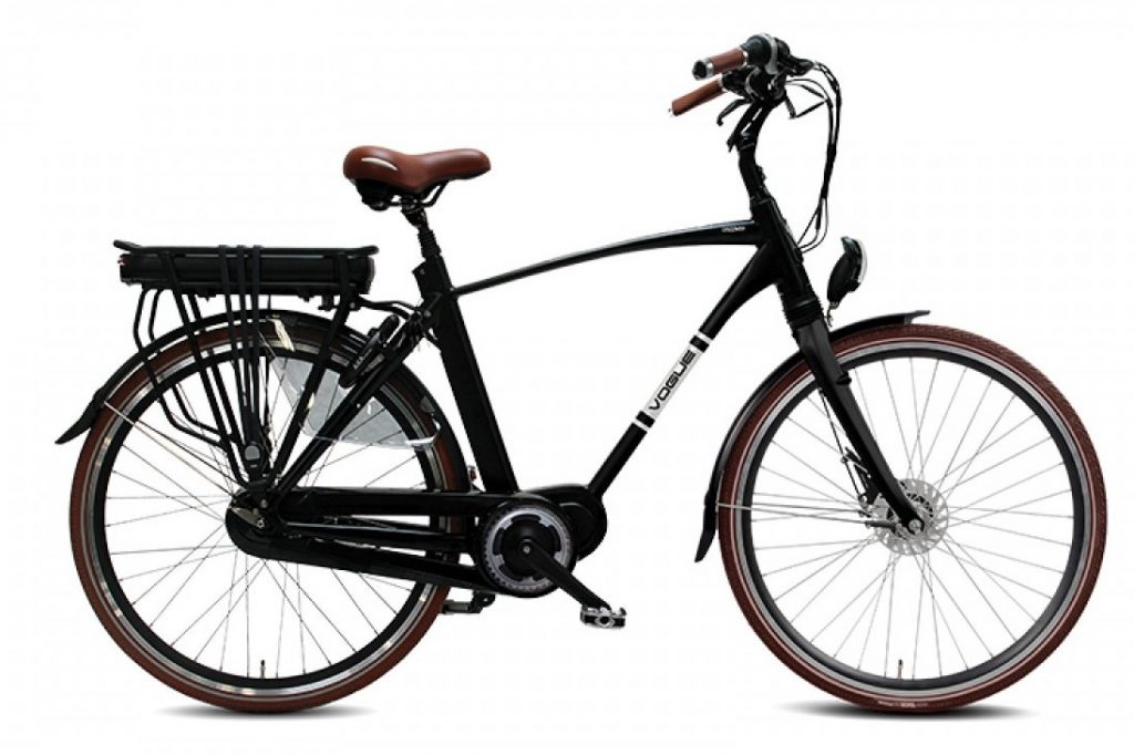 VOGUE DISCOVER Elektrische herenfiets 28'' Matt Black 8SP e-bike Man 53 cm (1020248)