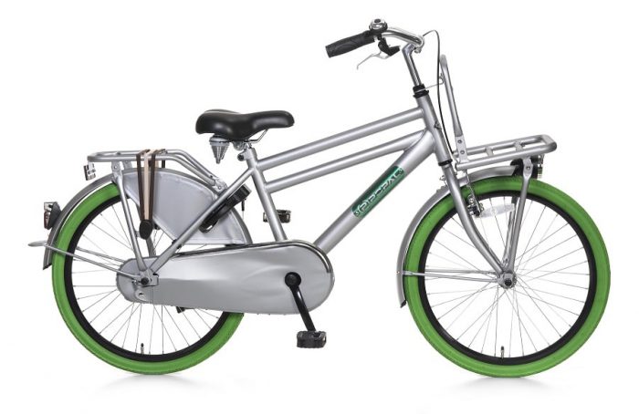 popal daily dutch basic jongens transportfiets 22 inch grijs groen