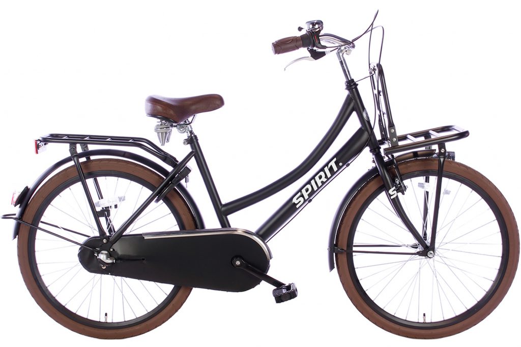 spirit-cargo-N3-mat-zwart-24 inch meisjesfiets