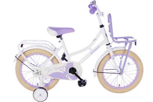 spirit-omafiets 16 inch wit paars
