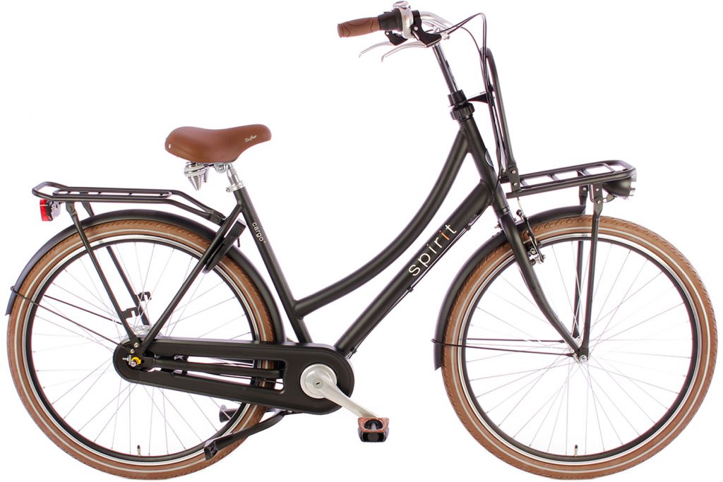 Spirit Cargo Plus dames Transportfiets N7 mat zwart