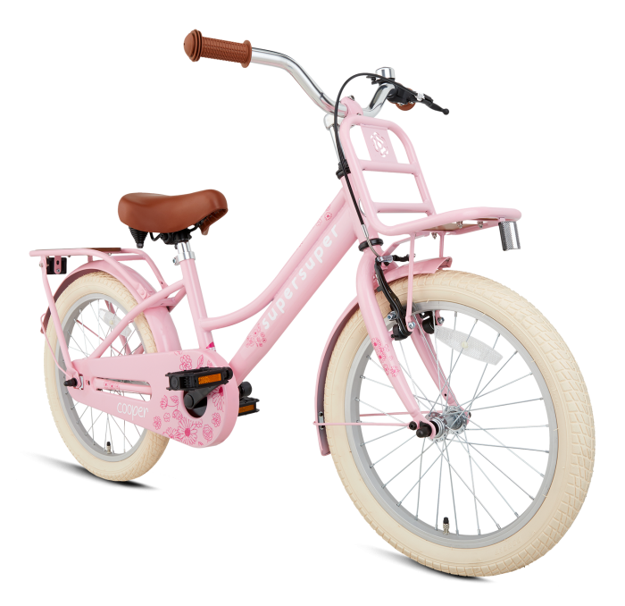 SuperSuper COoper Bamboo Meisjes fiets 18 inch roze
