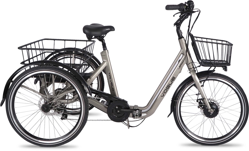 kader natuurkundige Supplement Vogue Tri-Velo Elektrische Driewieler fiets Grijs 7 versnellingen -  Fietshemel Edam