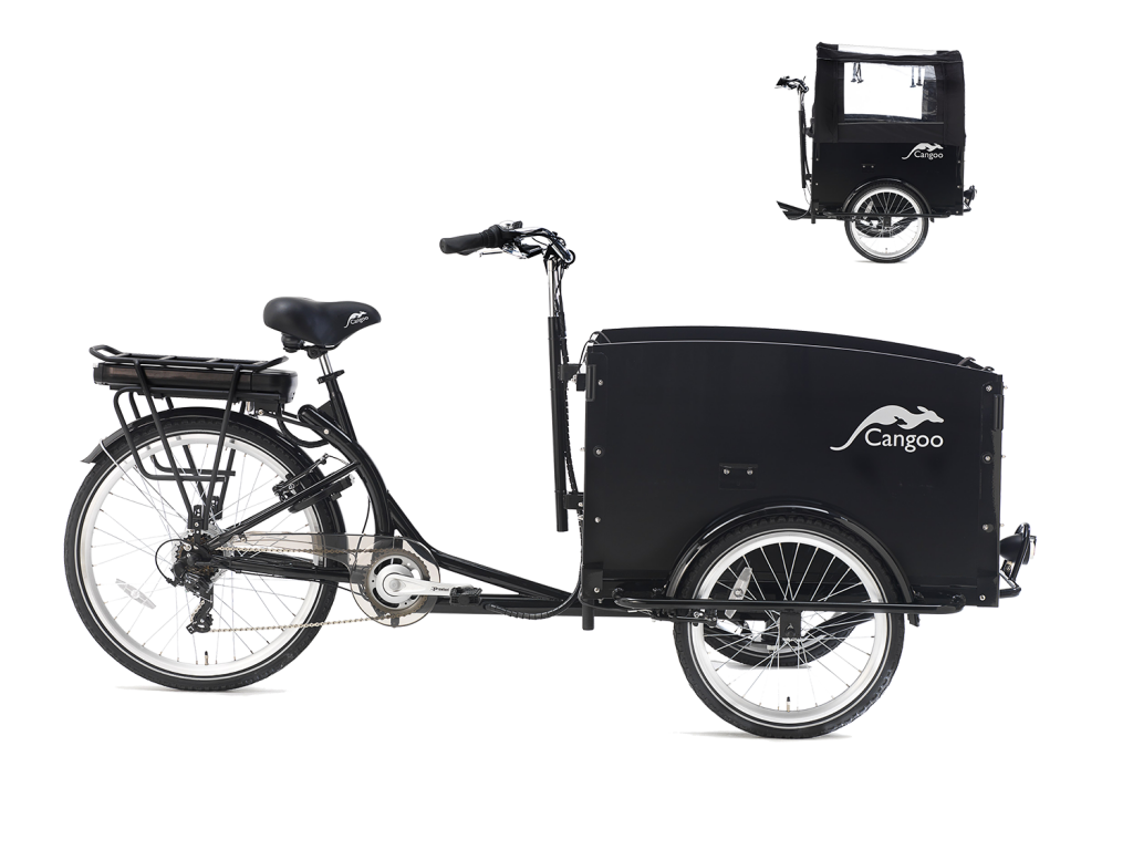 Cangoo Tour Elektrische Bakfiets E-bike Zwart