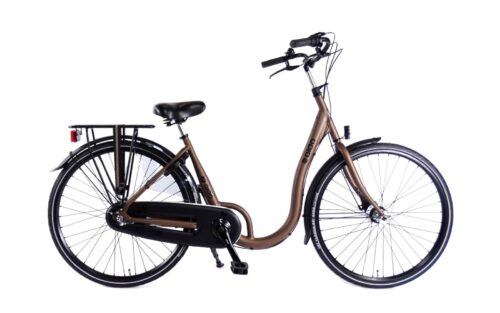 Aldo Stadsfiets N3 handremmen Lage instap fiets lage frame bruin