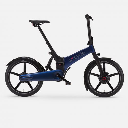 Gocycle-G4-blue-Elektrische vouwfiets 20 inch met ondersteuning