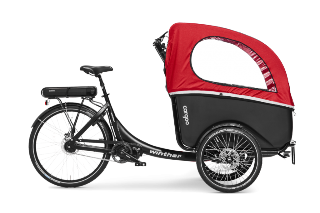 Winther_Bikes_cargo_E-cargo_Cargoo_Black_red_Shimano_STePS_Rside