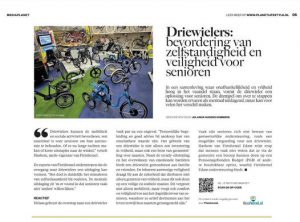 Goudenjaren Zelfredzaam worden Senioren mobiliteit Van Raam Fietsen Driewieler fietsen voor senioren met evenwichtstoornis