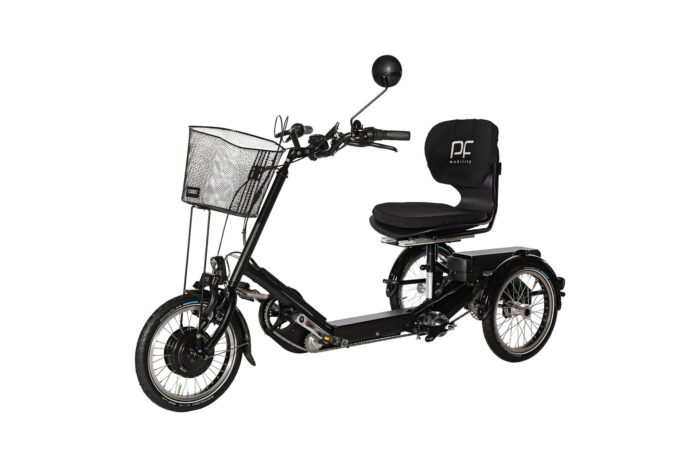 Disco Medi-P20 elektrisch Zitdriewieler fiets met ondersteuningRood-zijraanzicht 2