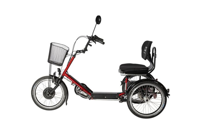 PF Mobility Disco-P20 elektrisch Zitdriewieler fiets met ondersteuningRood-2 Disco-P20 Rood-2