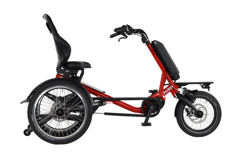 Huka-Cortes-XS Volwassenen driewieler fiets senioren met evenwichtsstoornis _zijaanzicht-RAL3002