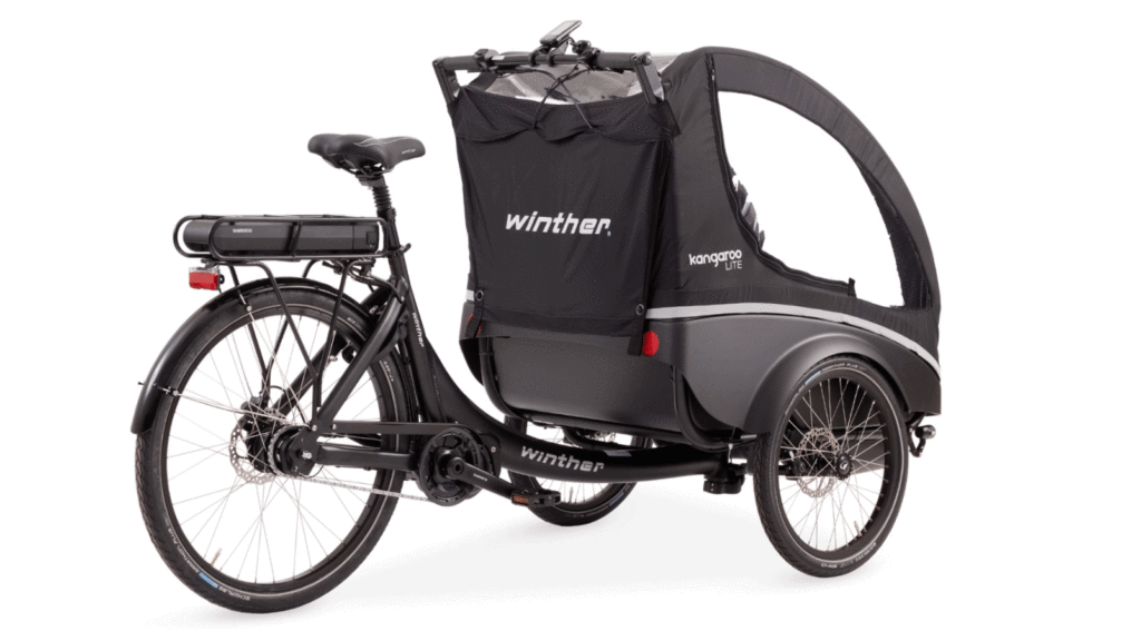Winther_Cargo_Bikes_ Kangaroo_Lite_Comfortable_Seating_and_Space_for_Luggage