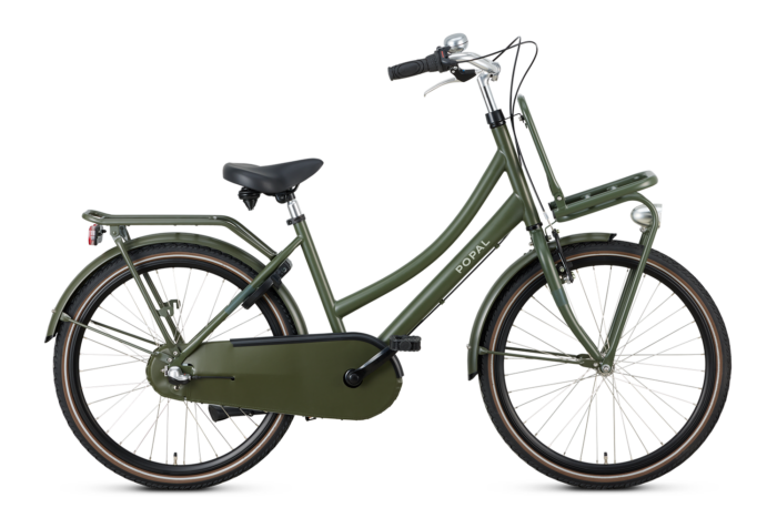 Meisjesfiets Transportfiets Popal Daily Dutch Basic+ 26 Army green 26 inch S050126 meisjesfiets met versnellingen