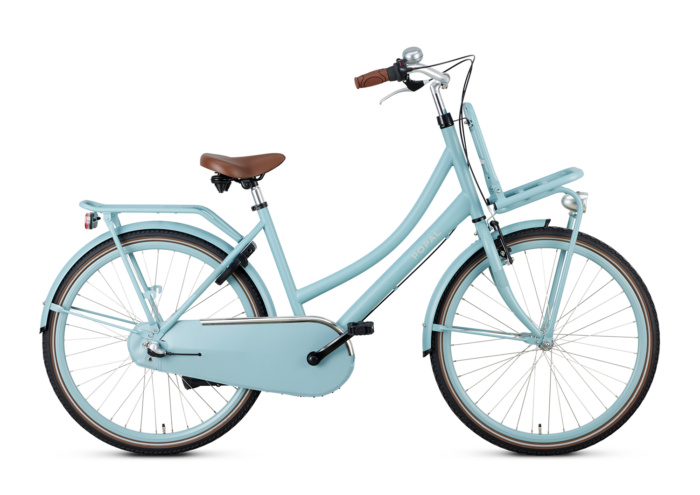 Meisjesfiets Transportfiets Popal Daily Dutch Basic+ 26 Mat Blue 26 inch S050126 meisjesfiets met versnellingen