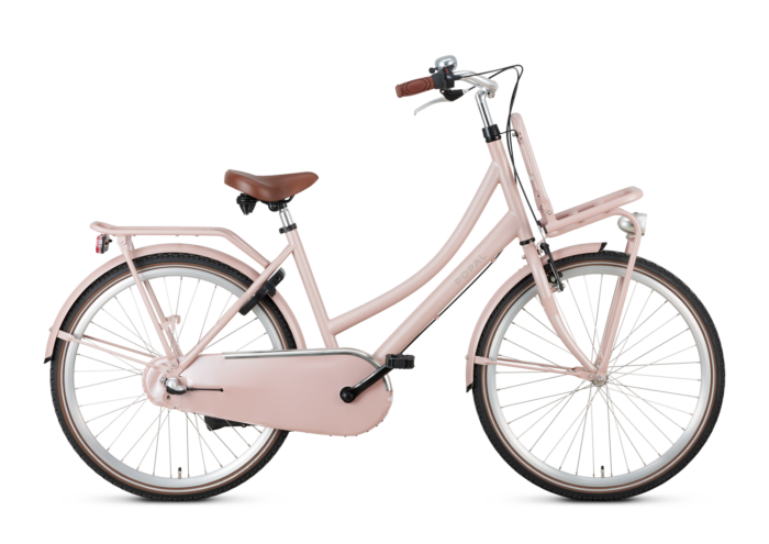 Meisjesfiets Transportfiets Popal Daily Dutch Basic+ 26 Zalm Roze 26 inch S050126 meisjesfiets met versnellingen