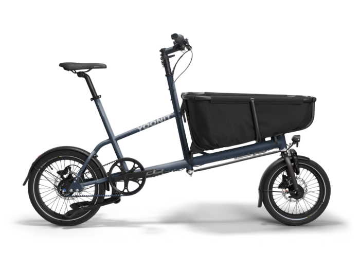 Yoonit Compacte Transportfiets Bakfiets Family – De Perfecte Fiets voor Gezinnen Storm Blue