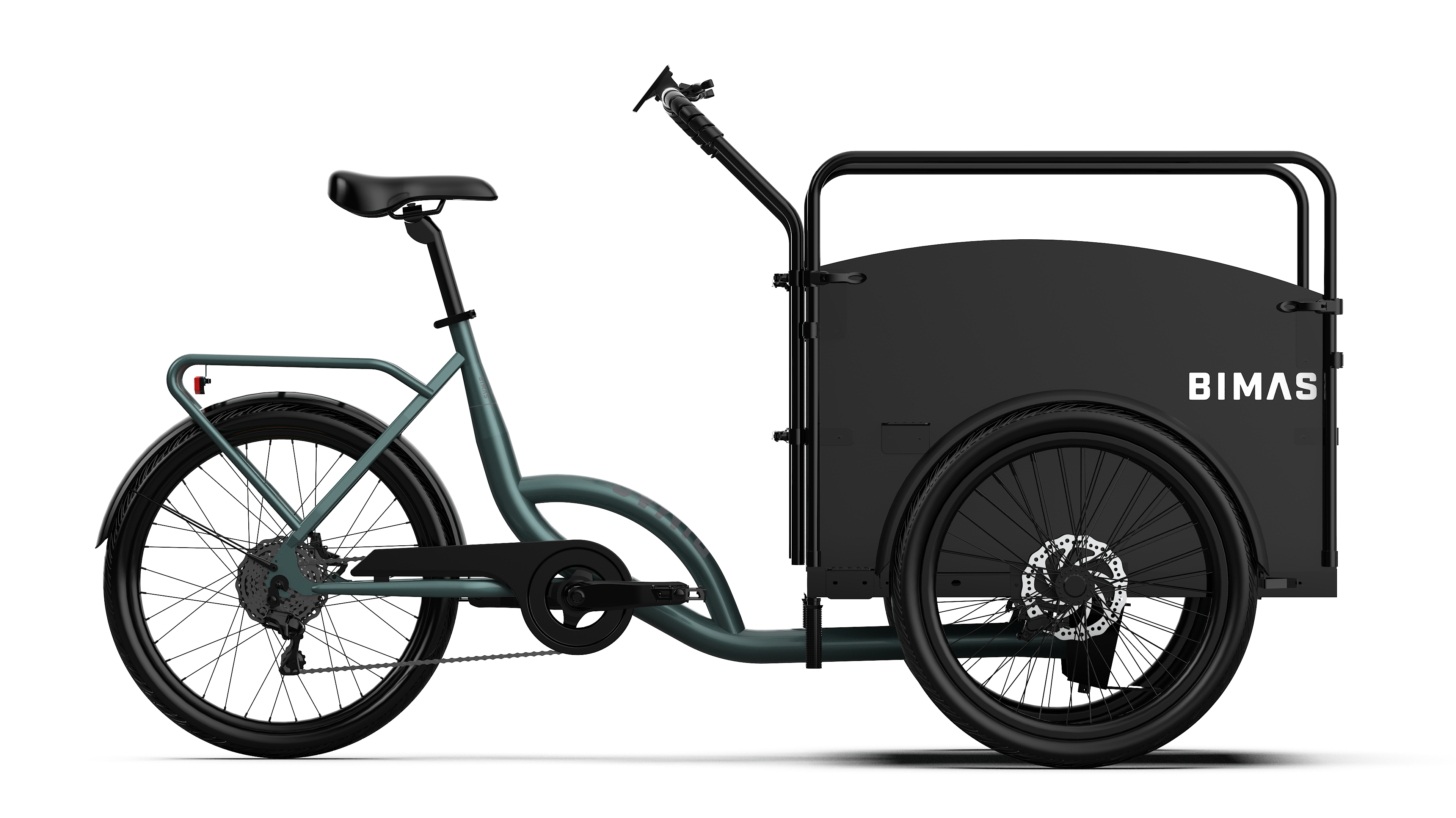 Bimas eCargo 3.3 Economy Bakfiets 2026 British Racing Green Bimas-3W-eCargo-Economy-British-Racing-Green-Matt-PT-5477C-5 Bimas eCargo 3.3 Economy Bakfiets 2026 British Racing Green Bimas-3W-eCargo-Economy-British-Racing-Green-Matt-PT-5477C-5