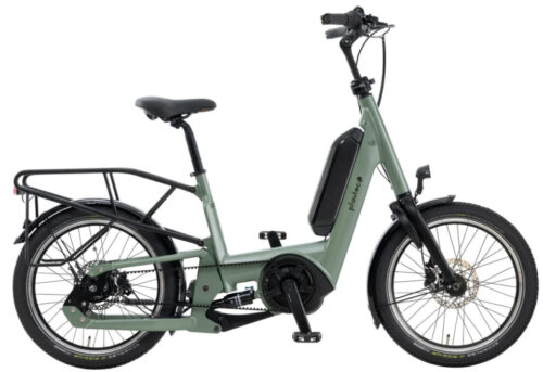 Pfautec Smoo elektrische compacte cargo fiets groen